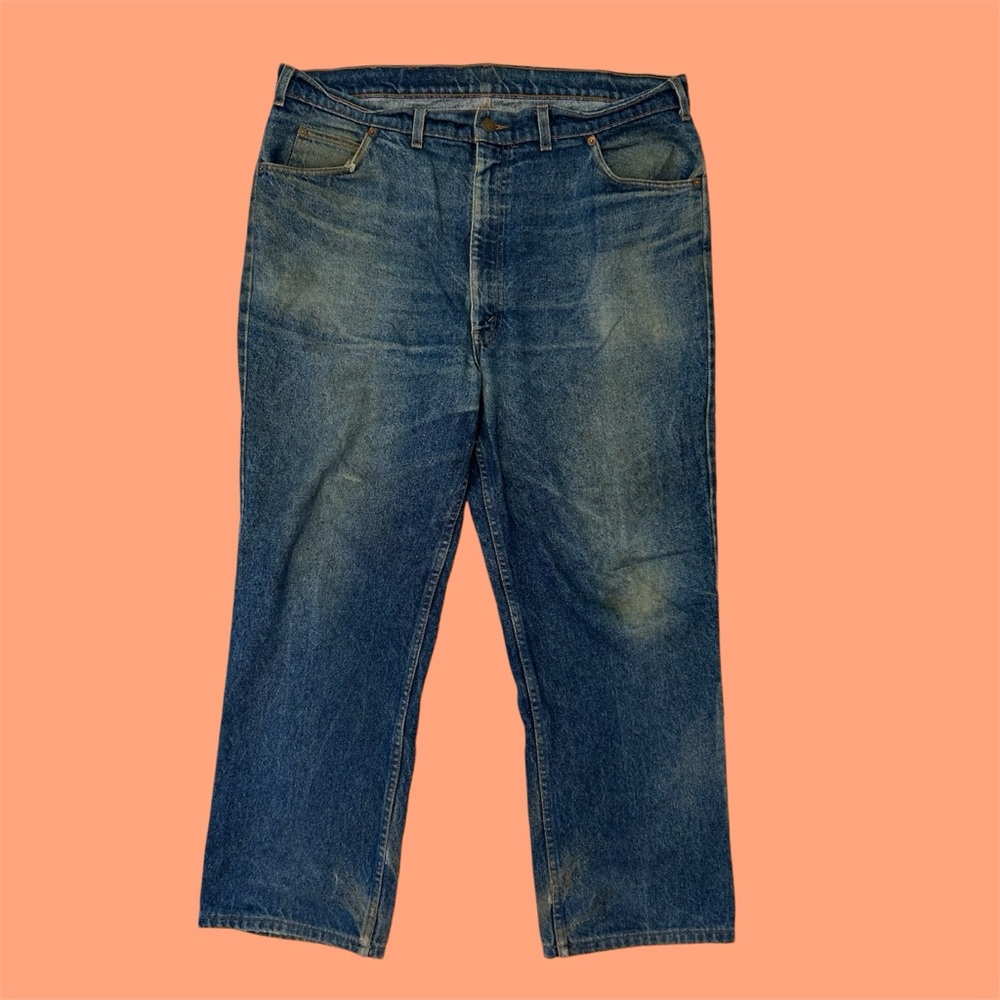 Vintage Levi’s 40x27 619 Orange Tab Distressed Cropped Denim Jeans